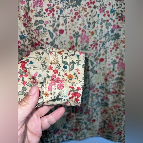 OXFORD SHIRT CO. Womens 100% Cotton Floral Liberty Long SleeveShirt Sz 10 - Picture 6 of 12